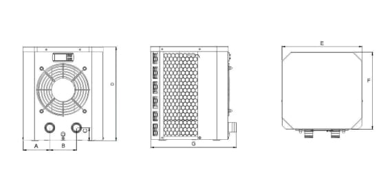 Dimensions pompe à chaleur piscine hors-sol mini heater